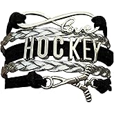 Hockey Charm Bracelet, Hockey Jewelry- Infinity Love Hockey Bracelet for Her