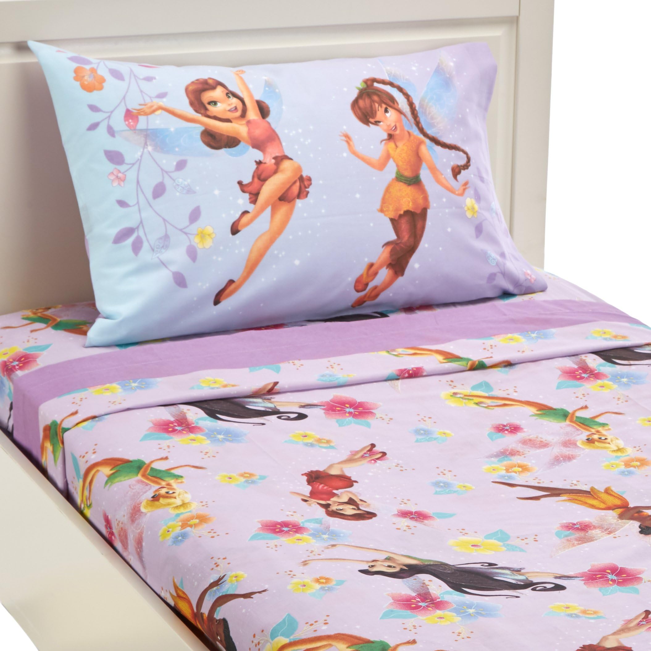 DFisney Disney Fairies Dust Sprinkles Sheets Set - Twin