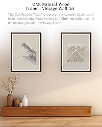 iHery Natural OAK Wood One Lost Sheep Framed Wall