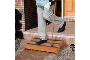 Wooden Step Stool Folding Stepping Stool with Non-Slip Pads, Heavy Duty Mobility Step Platform, 3.5" One Step Stool for Adult