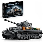 honchoes WW2 Tank Building Set Tiger I Army Military Vehicles Collectible Model for Adults Home Office Decor (Gray 2)