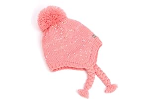 PEPPERCORN KIDS Girls Warm Knit Earflap Hat, Fleece Lined Cold-Weather Essential for Kids 1-12 Years, Unique Colorful Design, Premium Quality