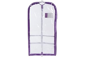 Danz N Motion Clear Garment Bag with ID Pocket (Lavender)