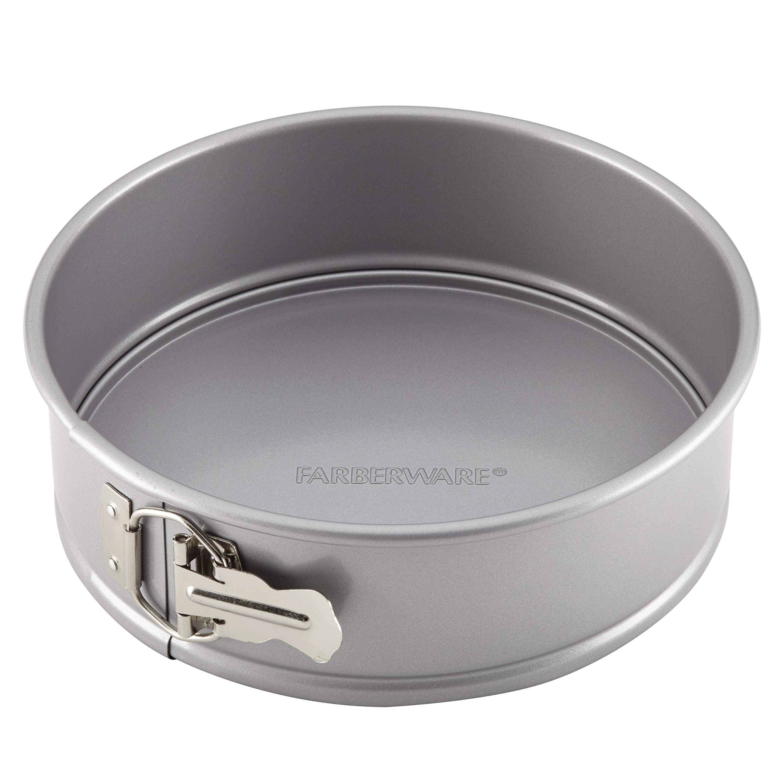 Farberware Nonstick Bakeware Nonstick Springform Baking Pan / Nonstick Springform Cake Pan / Nonstick Cheesecake Pan, Round - 9 Inch, Gray