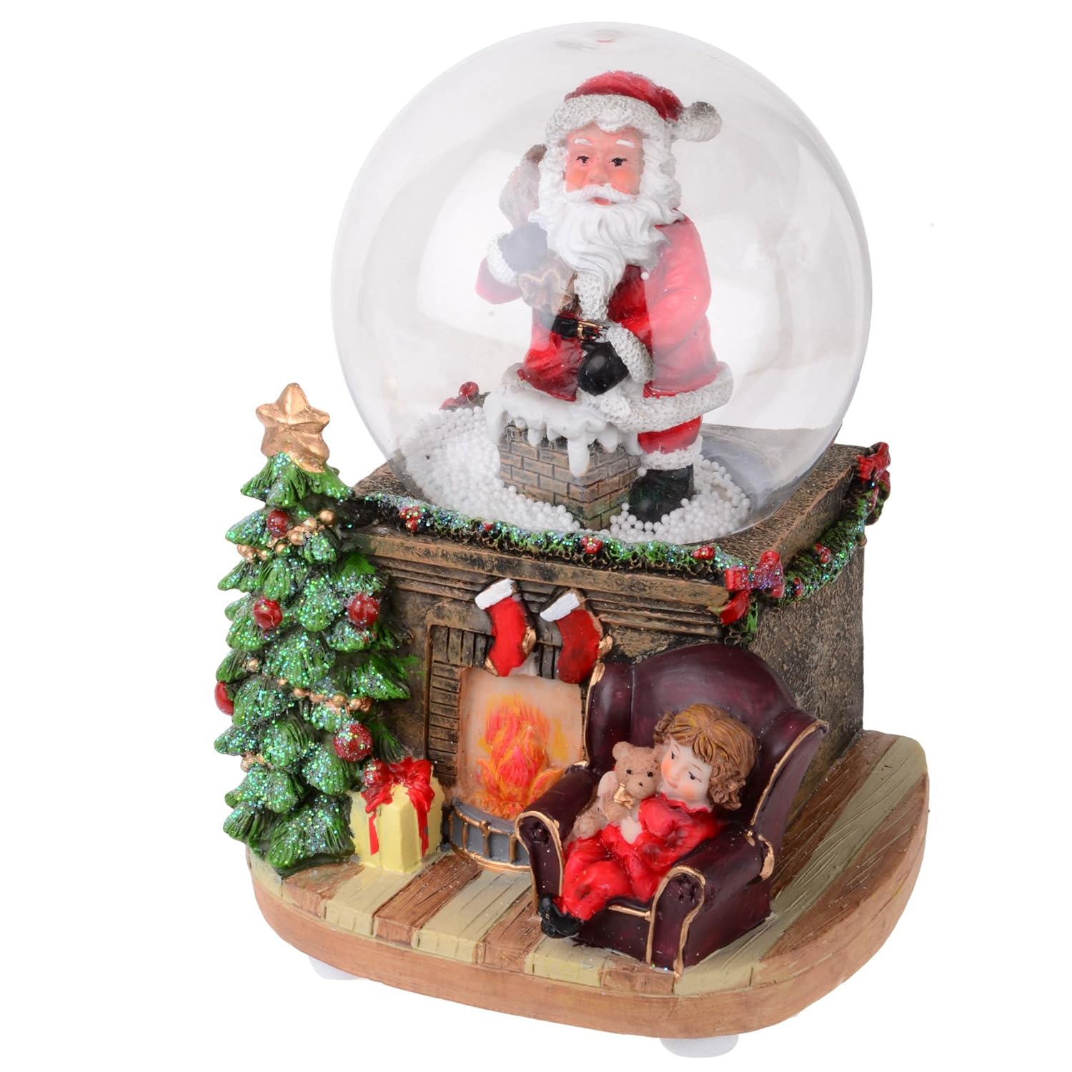 Musical Blowing Snow Globe With Santa Multi Amazon.co.uk Kitchen & Home