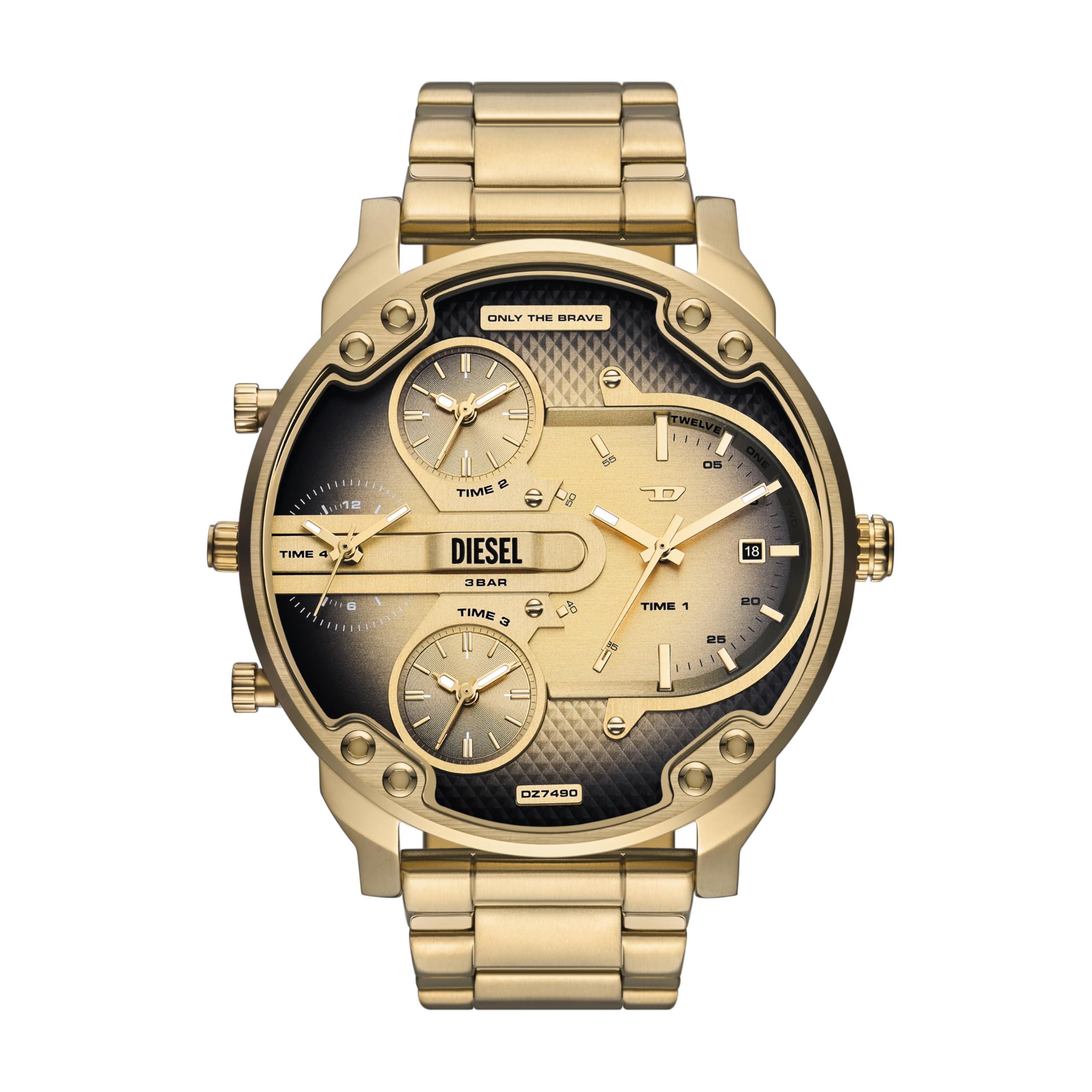 Diesel Men's Mr. Daddy Slim Multi-Movement Gold-Tone Stainless Steel Watch (Model: DZ7490) Image Diesel Men's Mr. Daddy Slim Multi-Movement Gold-Tone Stainless Steel Watch (Model: DZ7490) Image