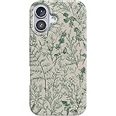 Casely iPhone 17 Case | Sage Garden | Green Floral | Compatible with MagSafe | Classic Ultra Slim Design