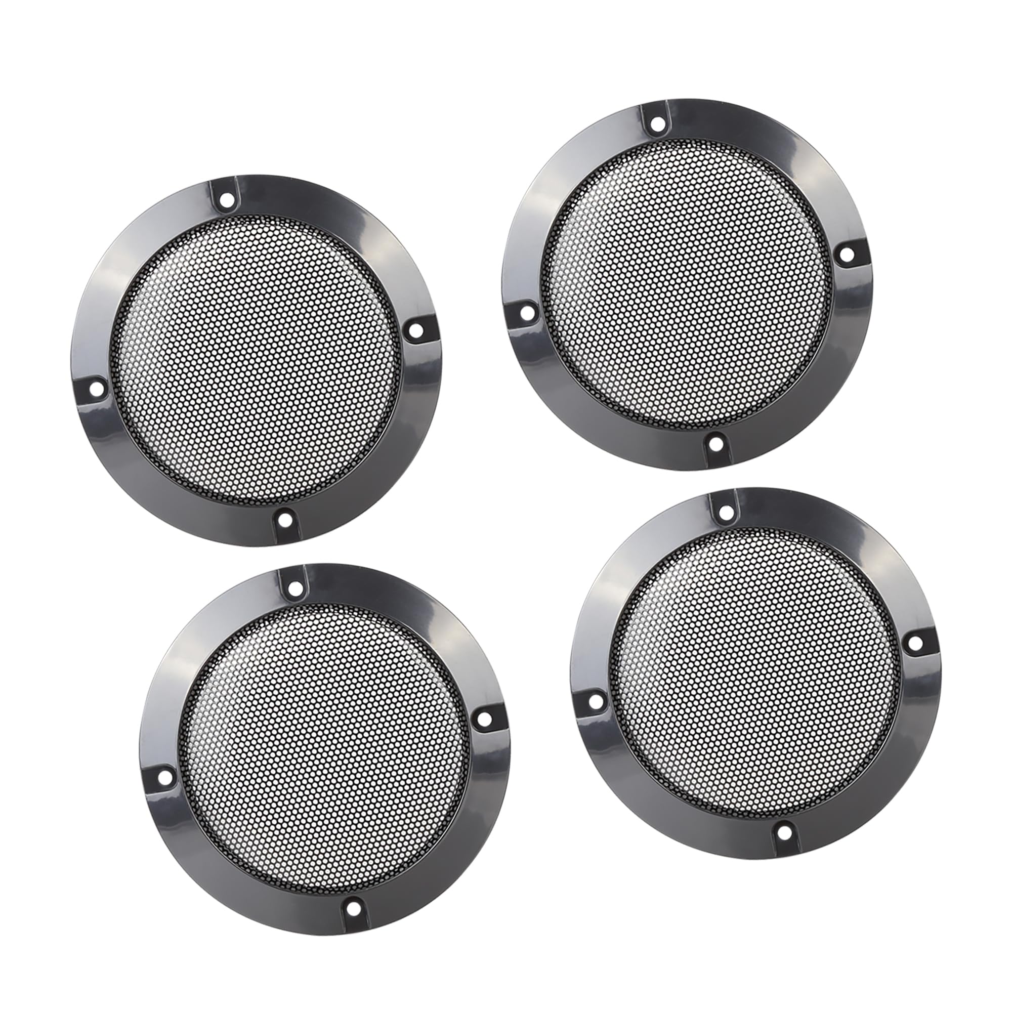 A ABSOPRO Audio Speaker Cover Mesh Grill Horn Guard 4 Inch Metal (Set of 4)
