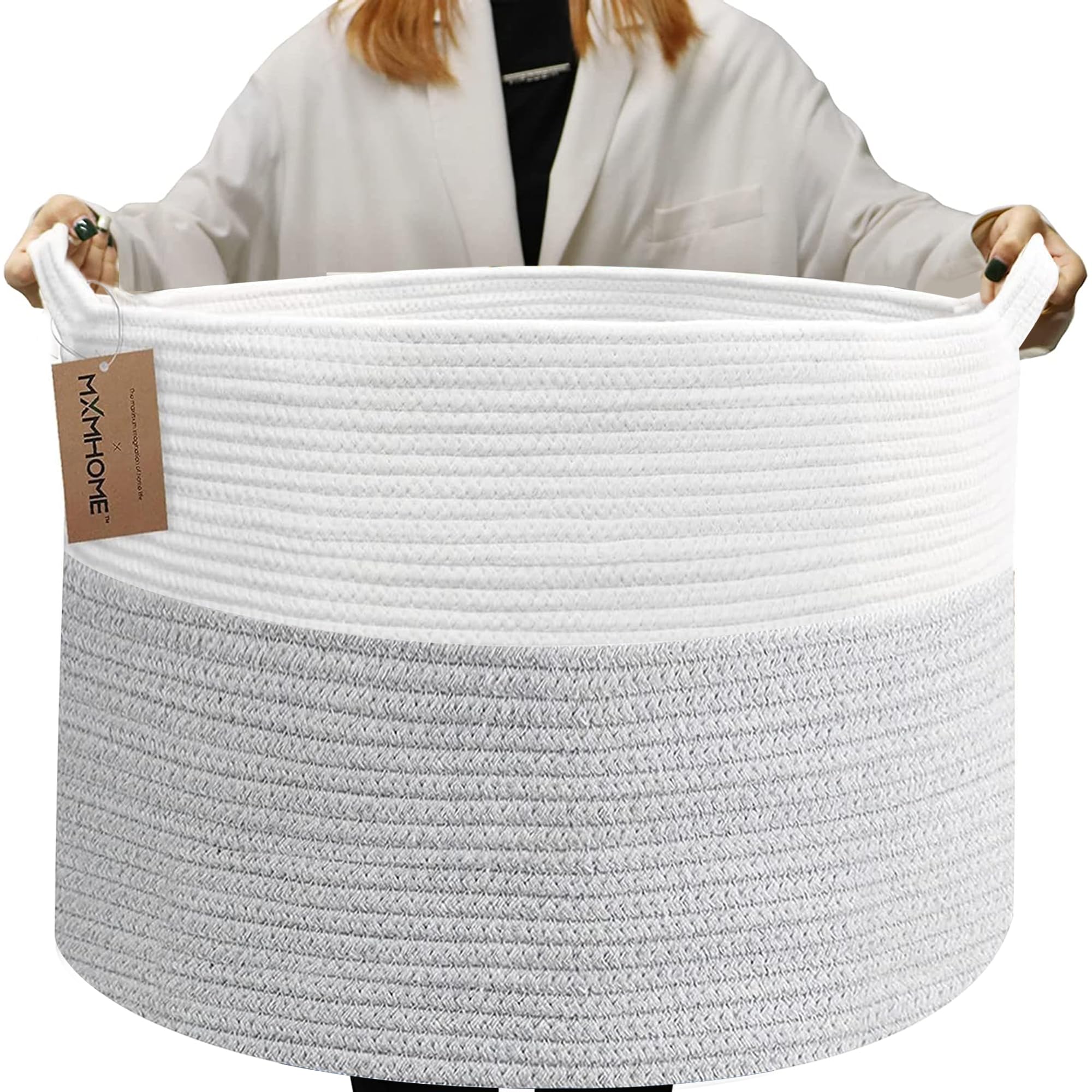 MXMHOME XXXLarge Woven Rope Basket With