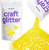 Hemway Fluorescent UV Neon Yellow Glitter 100g Extra Chunky