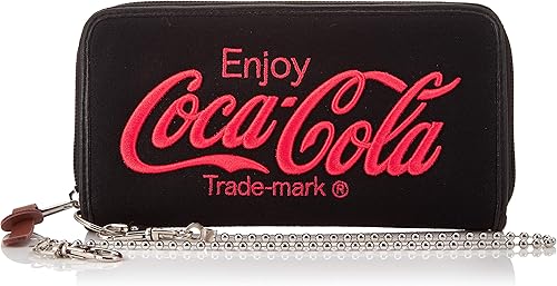 Amazon コカ コーラ 財布 ウォレット サイフ 刺繍 スウェット ロゴ コカコーラ コーラ レディース メンズ ユニセックス かわいい シンプル 通学 日常 学生 旅行 大人 Cok Wlt01 Black Red 財布