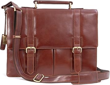 Visconti - VT6 - Bennett - Maletín con correa - Cuero vintage - Tostado