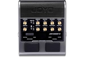 JOYO 10W Electric Guitar Combo Amp Multi-Effects Pedal Portable Amplifier with Footswitch,14 Amp Models,3-Band EQ,36 Drum Patterns & Looper,OTG Recording,Bluetooth for Practice(JAM Buddy II, Gray)