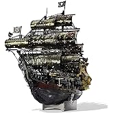 Piececool 3D Metal Puzzles for Adults, The Queen Anne's Revenge Pirate Ship Model Kits, 3D Watercraft Model Building Kit, DIY Craft Kits Difficult 3D Puzzles for Family Time