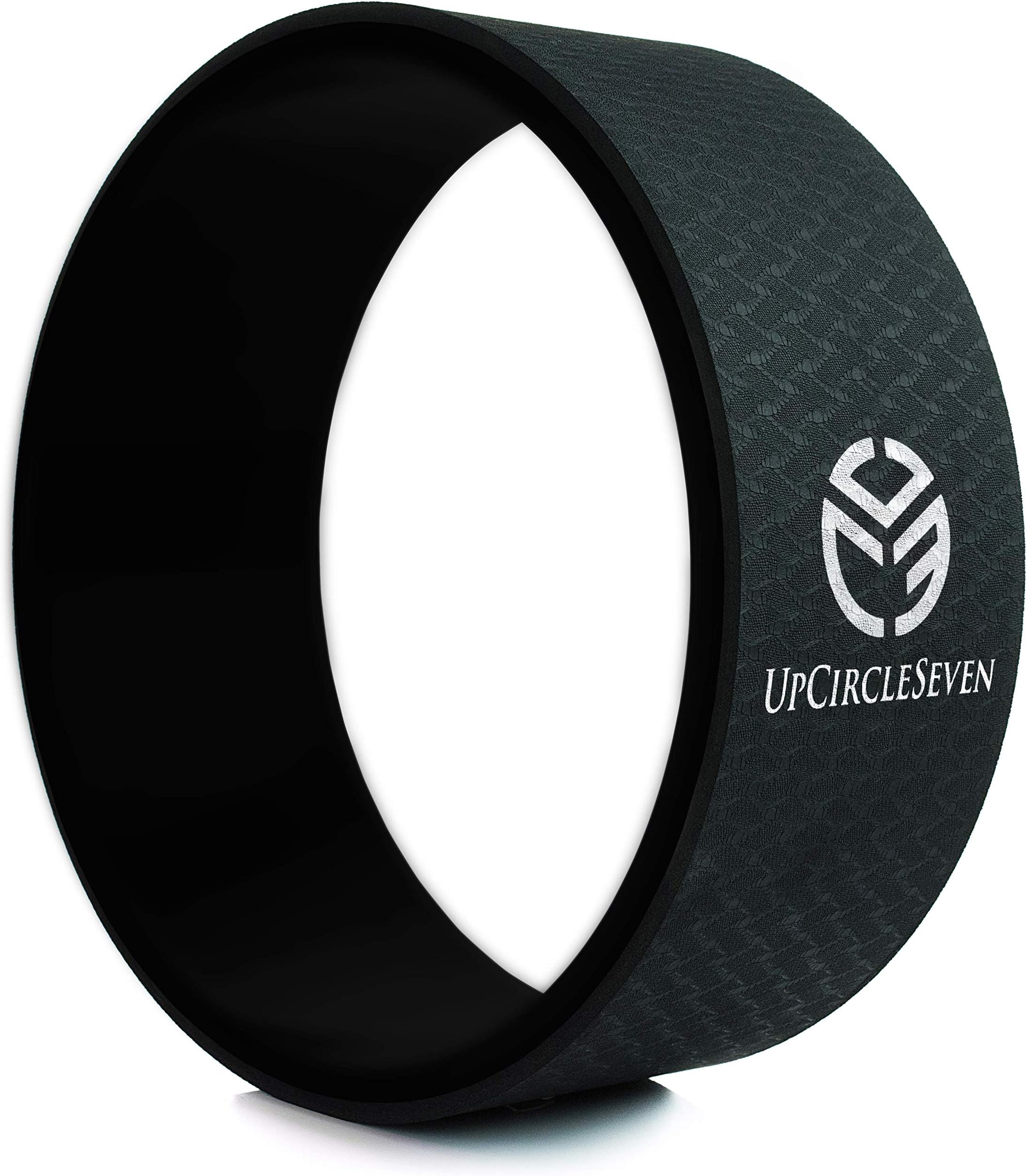 UpCircleSeven Yoga Wheel - [Pro Series] Strongest & Most Comfortable Yoga Prop Wheel, Perfect Accessory for Stretching and Improving Backbends, 12 x 5 Inch Basic