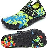 Quickshark Kids Water Shoes Boys Girls Barefoot Aqua Socks Outdoor Indoor Quick Dry Sandals Lightweight Slip On Walking Sneakers for Beach Pool Swim (Little Kid/Big Kid)