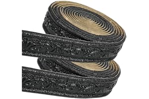 WADILE 360" x 1.57" 3D Wall Edging Self Adhesive, Pattern Molding Peel and Stick Wallpaper Border, Flexible Base Moulding Trim Mirror Border Lines, Black, 4PC