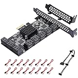 MZHOU PCle 16-Port SATA III Controller Expansion
