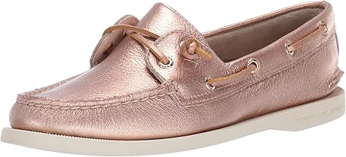 sperry rose gold boat shoes