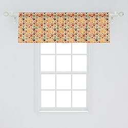 Ambesonne Dog Lover Window Valance, Colorful Paw