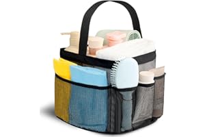ASISNT Mesh Shower Caddy Portable for College Dorm Room Essentials for Girls with 9 Pockets,Large-Capacity Shower Basket,Quick Dry Toiletry Tote Bag for Women,Outdoor Gym,Travel,Swim,Beach Camping Essentials