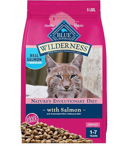 Amazon.com : Blue Buffalo Wilderness Natural Adult Dry Cat Food Indoor Cats,  High-Protein & Grain-Free, Chicken, 5-lb. Bag : Pet Supplies