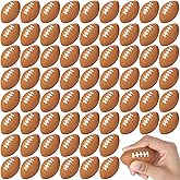 Blulu 80 Packs Mini Football Bulk 2.17" Kids Adult Foam Football Party Favors Balls Squeeze Stress Sports Ball for Birthday Homecoming Game Carnival School Reward Party Gift Filler