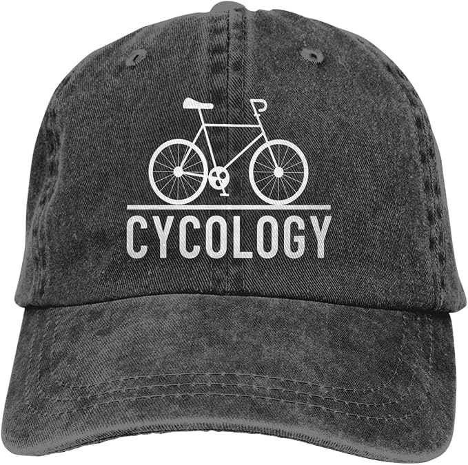 Bycicle Vintage Cycling Hat, Adjustable Baseball Cap Unisex Washable