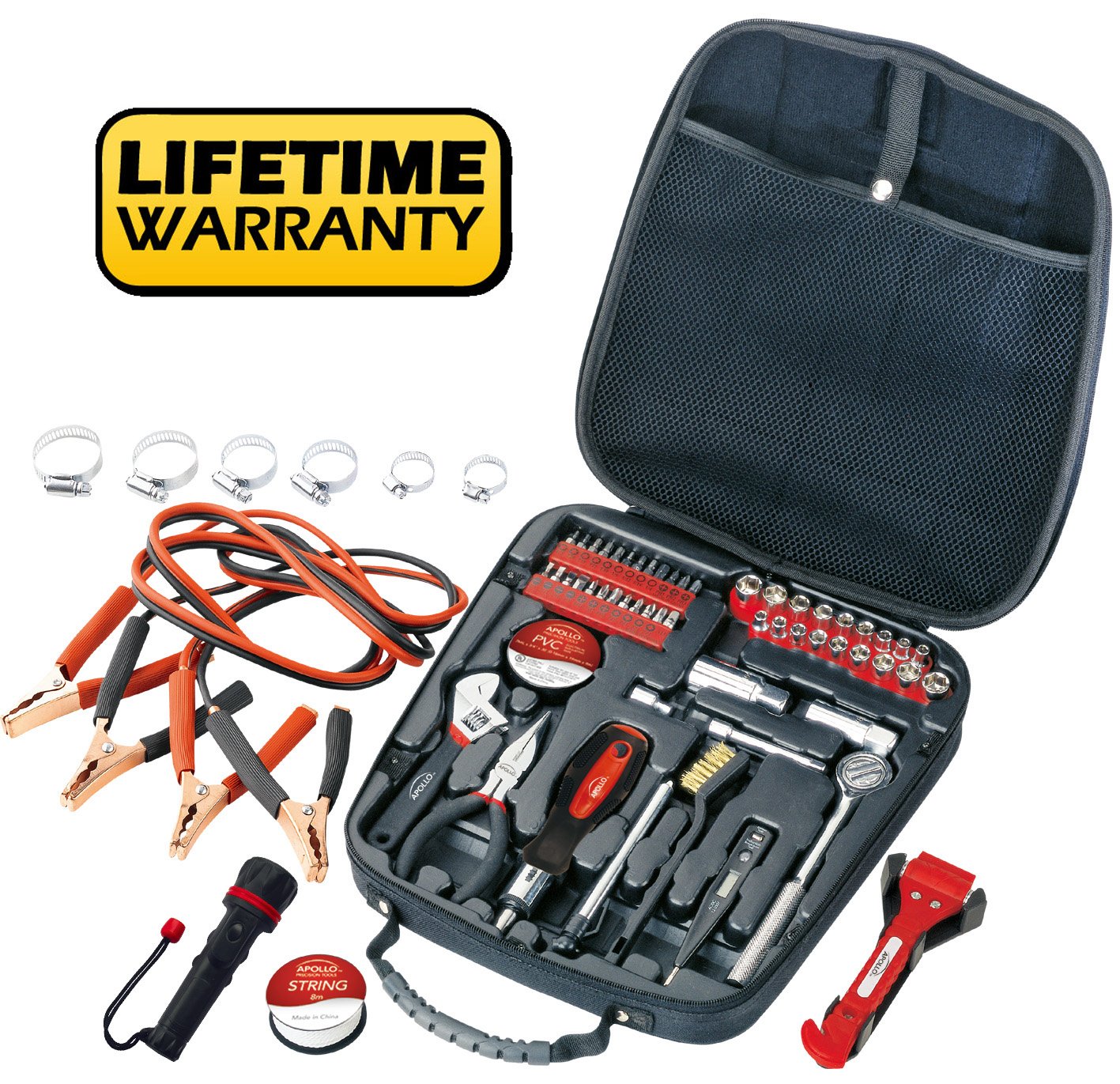 Apollo Tools DT0101 Travel & Automotive Tool Kit 64Piece Tool Sets