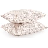 Dearfoams Bed Pillows,Set of 2 Standard/Queen Size,Down Alternative Copper-Infused Pillows with Soft Knit Cover,Supportive for Back, Side & Stomach Sleepers