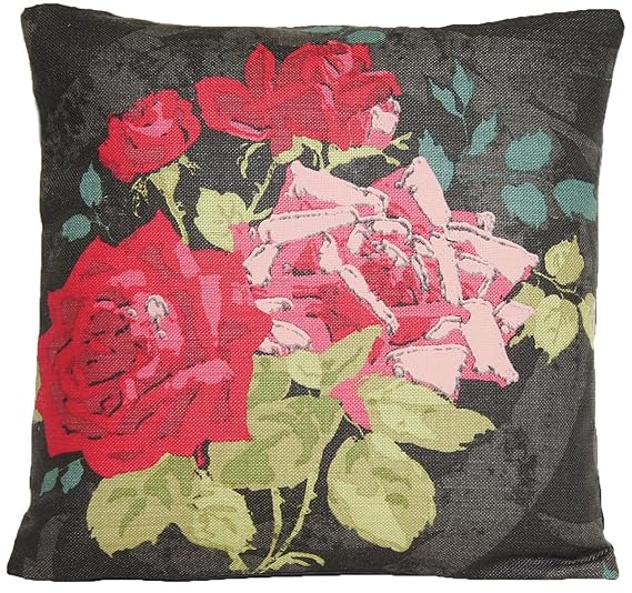 Red Rose Cushion Cover Roses Decorative Pillow Throw Case Nina Campbell
