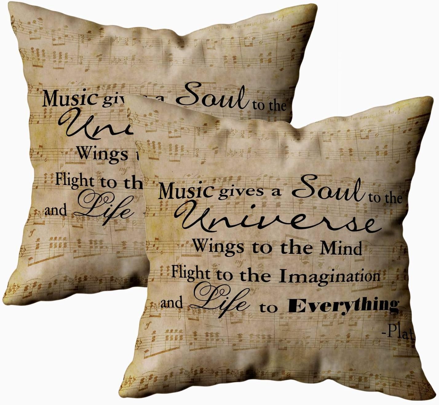 Amazon Com Capsceoll Standard Pillow Cases Plato Music Lumbar