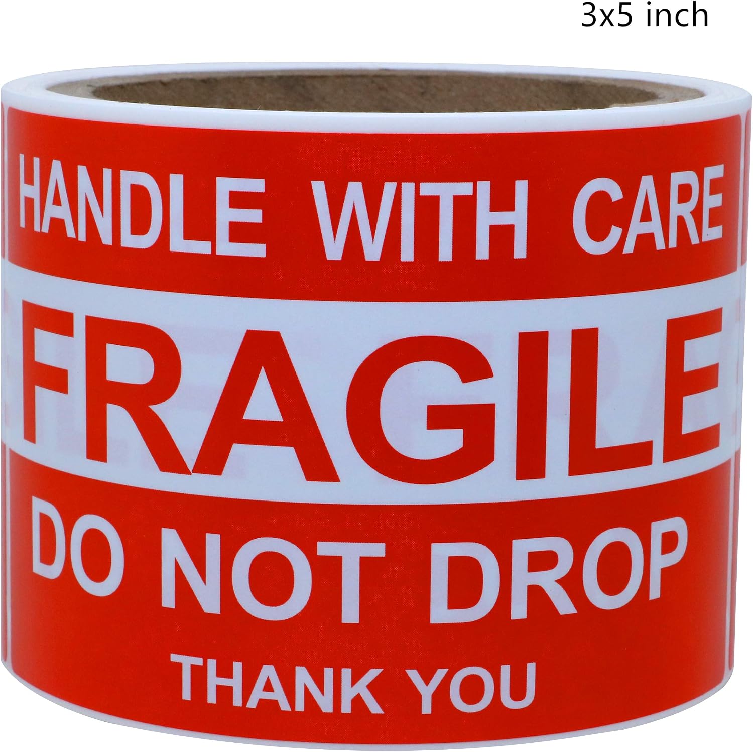 Hylabelest 3x5 Inch Do Not Drop Thank You Fragile Stickers Adhesive Label 100 Per Roll (3 * 5”), Red, 76*127mm - Image 4