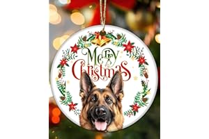 CIVLORY German Shepherd Ornament German Shepherd Gifts for Women Hanging Christmas Xmas Tree Decor Clearance Keepasake