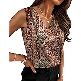 Zeagoo Women's Silk Satin Camisole Tank Tops V Neck Pleated Dressy Casual Sleeveless Blouses Summer Business Work Shirts