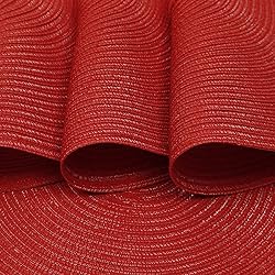 SHACOS Round Braided Placemats Set of 8 Washable 15