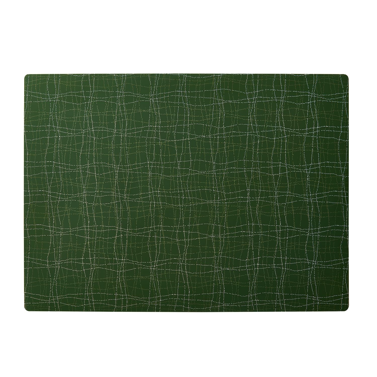 APS 60585 Place Mat Washable Stain-Resistant and Non-Slip 45 x 33 cm Silicone Dark Green