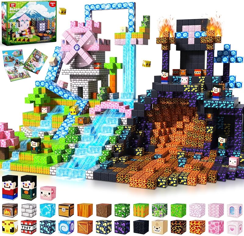ToyUnited 200Pcs Magnetic Blocks Educational STEM Building Tiles Kids 3-10