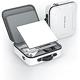 xetaty Waterproof Hard Case Compatible with Starlink Mini for Protection, Travel Carrying Case with Customized Internal Sections for Kickstand, Power Adapter, Pipe Adapter, Cables white