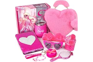 Golray Princess Gifts for Girls Toys Aged 4 5 6 7 8 9 10 Years Old, My First Purse with Pretend Play Accessories Handbag/Sunglasses/Diary/Water Bottle, Kid Teen Girl Stuff Birthday Toy