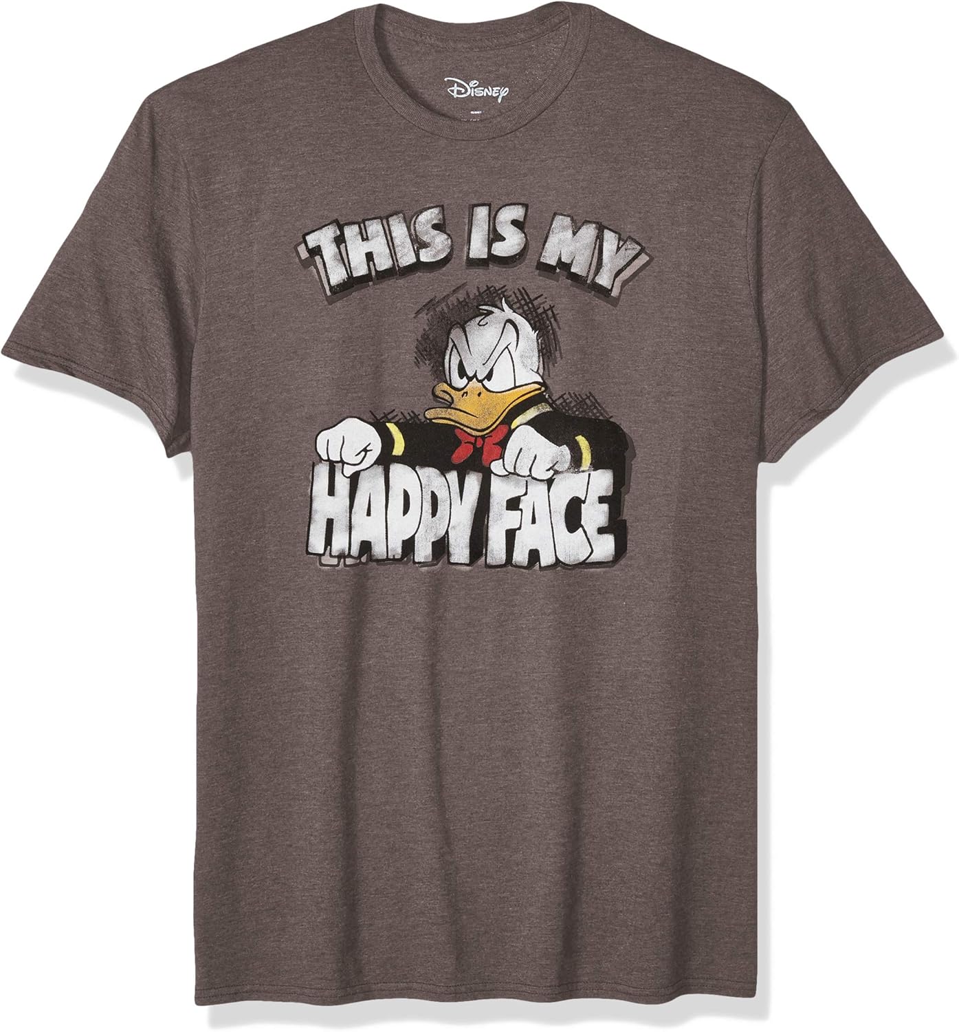 Donald Duck Angry Grumpy This Is My Happy Face T-shirt: Clothing