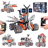 Aptrbg STEM Robot Building Kit for Kids 8-12, 5-in-1 App &amp; RC Toy | Build and program 5 models by app or remote, with LED eyes and rechargeable power. A STEM gift for birthdays and Christmas