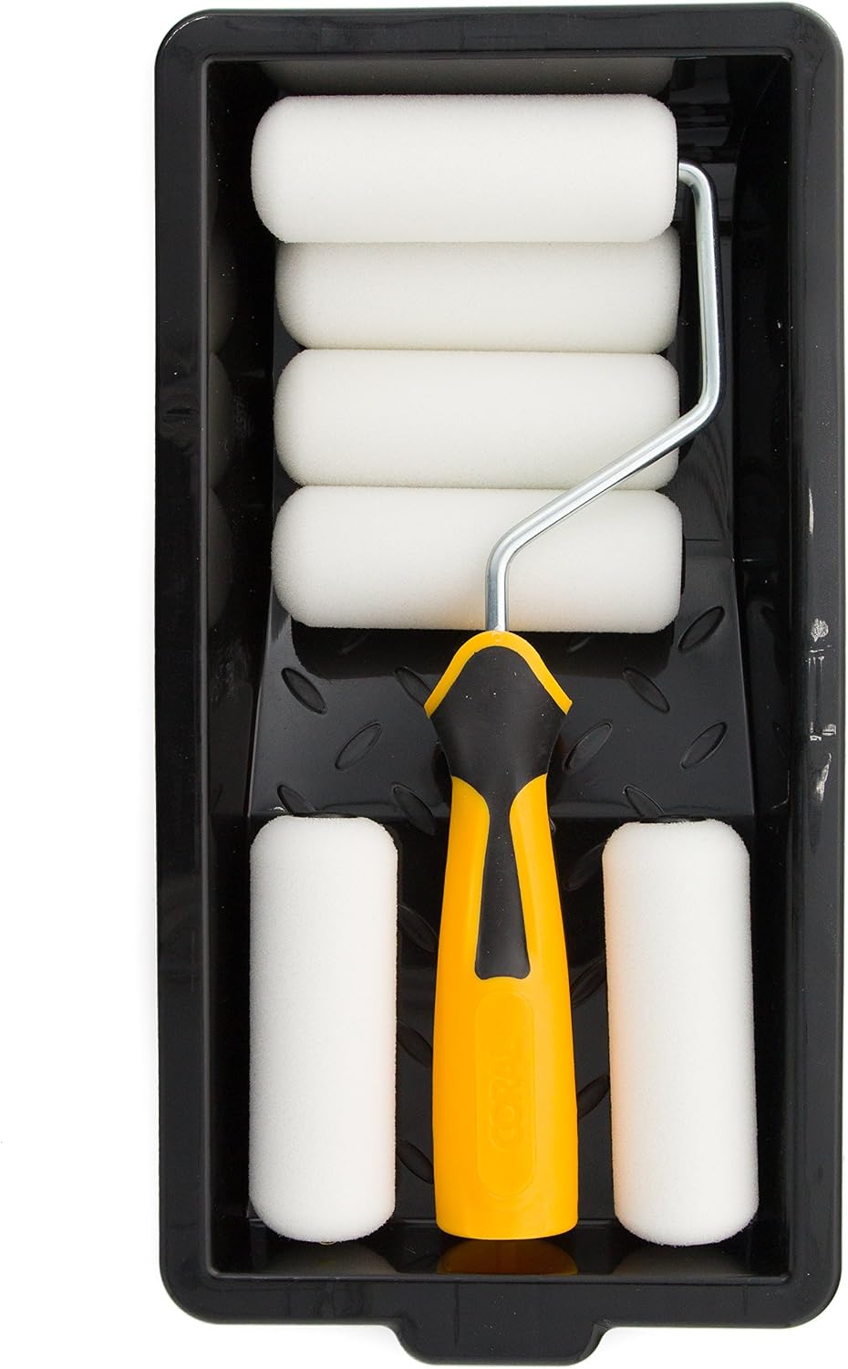 Coral 43401 Easy Coater Paint Mini Roller Kit with High Density Foam Covers for Gloss 8 Piece Pack Set, Yellow,orange - Image 3