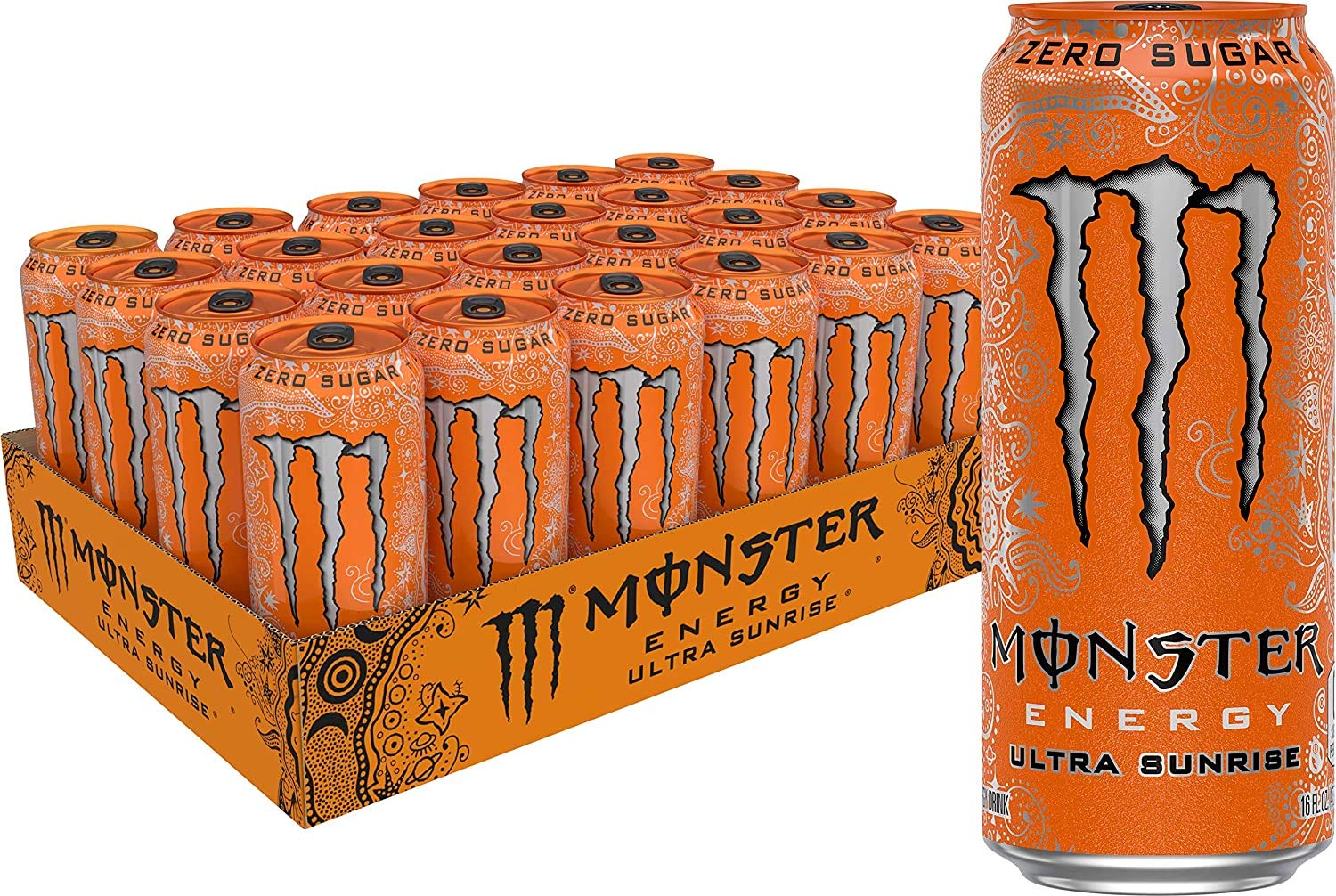 Monster Energy Ultra Sunrise Sugar Free Energy Drink 500ml Pack Of 