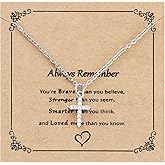 Kivosliviz Cross Necklaces for Women Adults Ladies Best Friends Wife Catholic Gift Christening Necklace
