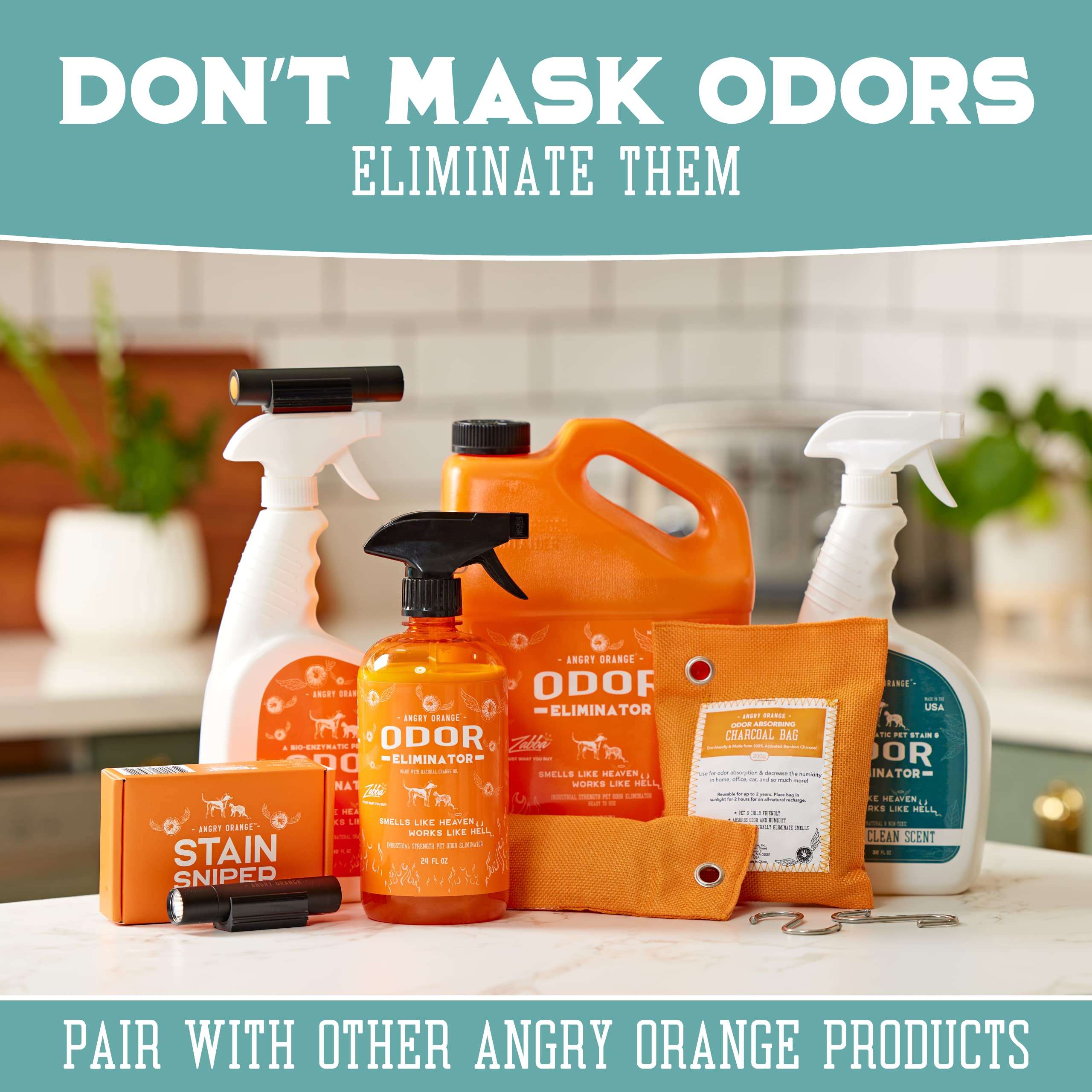 Angry Orange Charcoal Bags Odor Absorber - 12 Pack - Charcoal Air Purifying & Odor Eliminator Bags - Deodorizers for Home, Care, & Closet