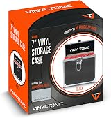 Vinyl Tonic 7 inch Vinyl Storage Case with Universal Cleaning Cloth (Black) view 3