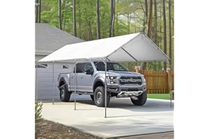 SOPHIA & WILLIAM Carport Car Port Canopy 12x20 ft Heavy Duty, Portable Garage Shelter Logic Car Tents Carpas para Carros All Weather for Truck Boat, Galvanized Steel Frame Carports Height Adjustable White