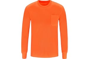 A-SAFETY Hi Vis Safety T-Shirt,Long Sleeve Short Sleeve Polo Breathable Shirt Cooler High Visibility Shirt