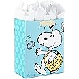 Hallmark 13" Large Peanuts Easter Gift Bag with Tissue Paper (Snoopy Easter Basket)